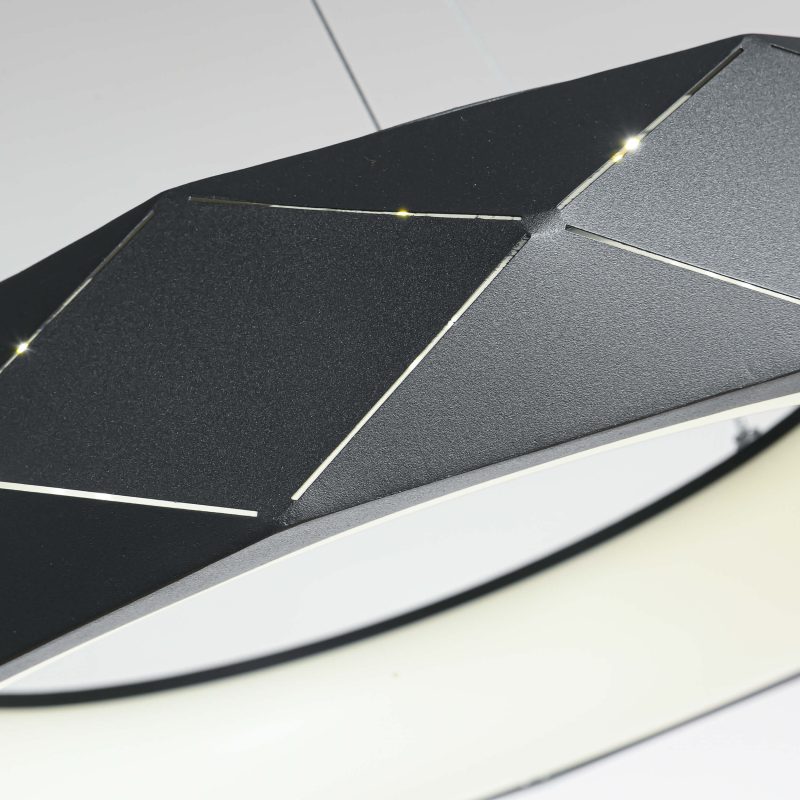 Lampă suspendată neagră LED 4000K, iluminat modern, Reus Light Prestige