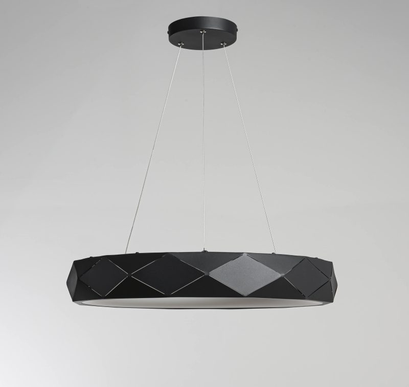 Lampă suspendată neagră LED 4000K, iluminat modern, Reus Light Prestige