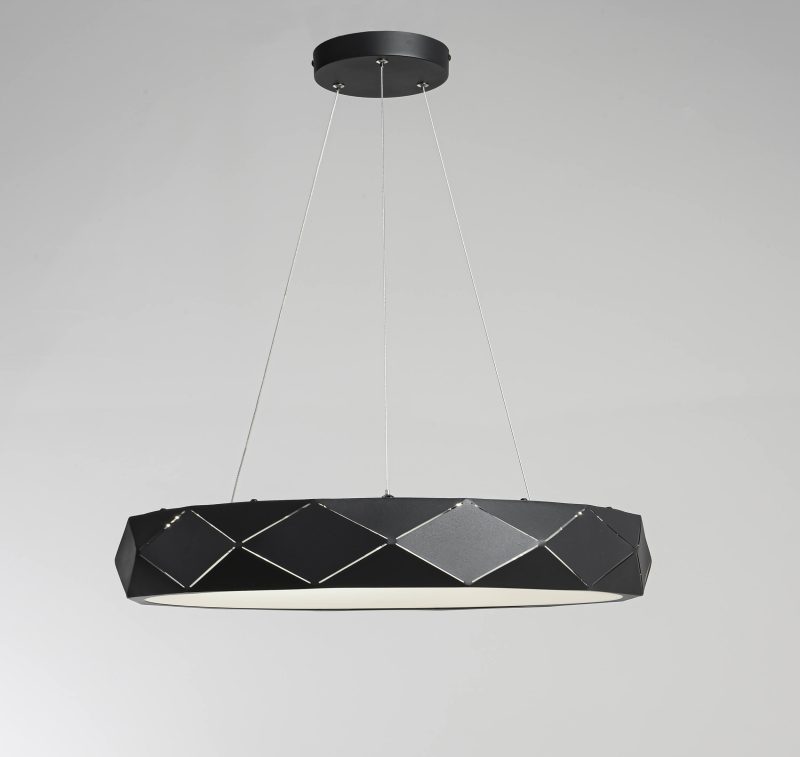 Lampă suspendată neagră LED 4000K, iluminat modern, Reus Light Prestige
