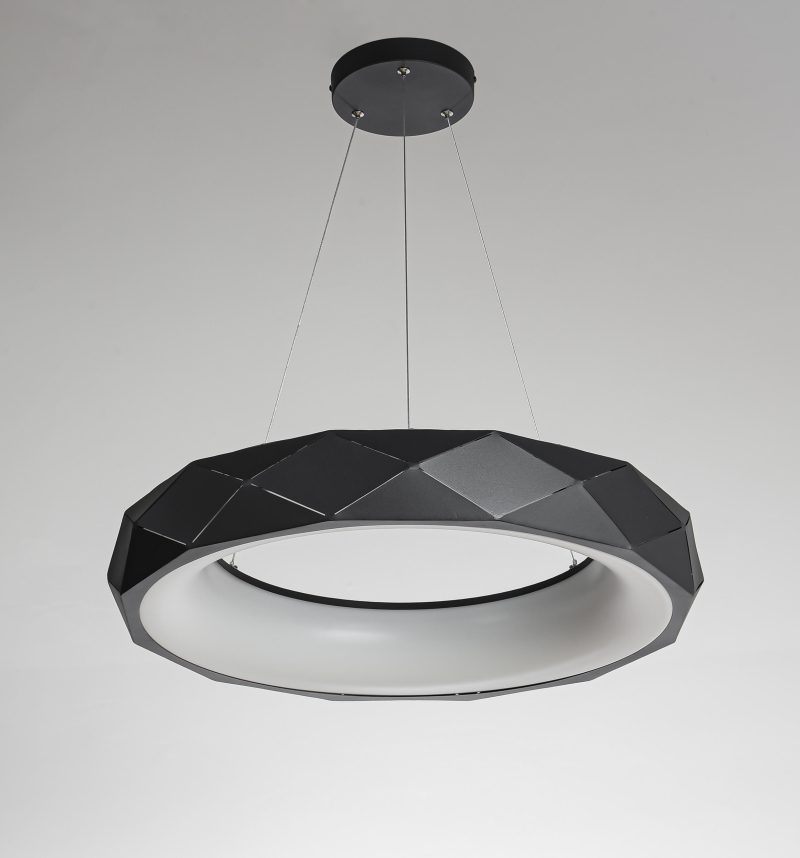 Lampă suspendată neagră LED 4000K, iluminat modern, Reus Light Prestige