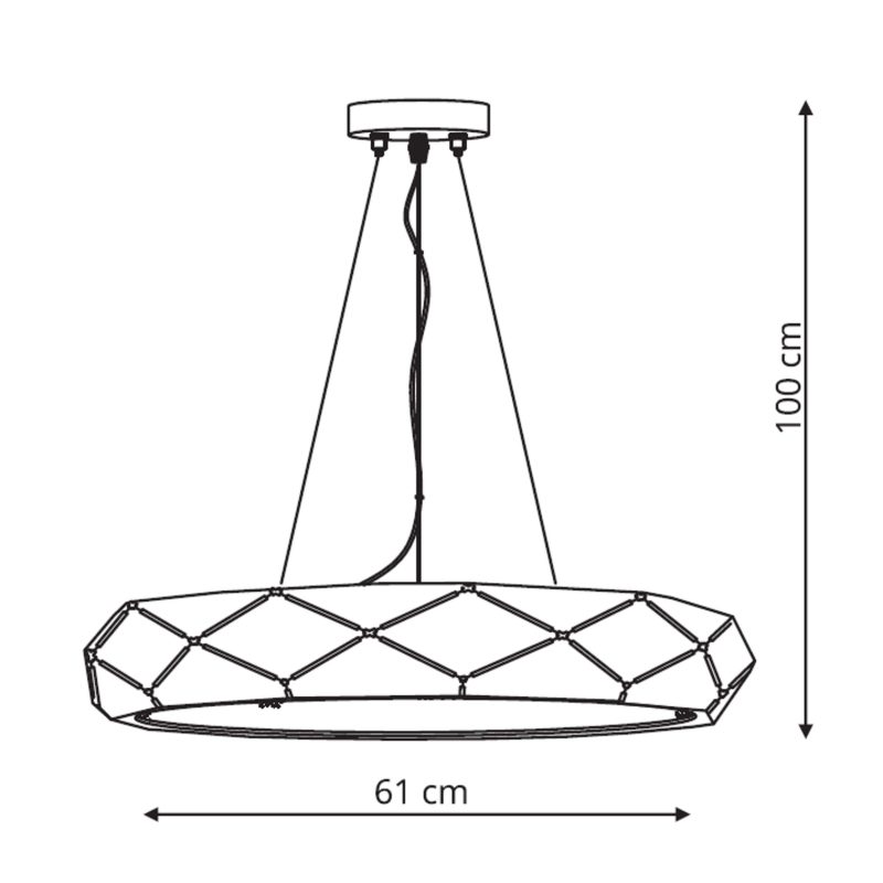 Lampă suspendată roz auriu LED 4000K, iluminat interior, Reus Light Prestige