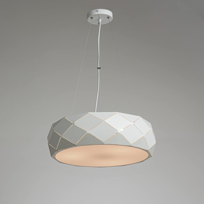 Lampă suspendată albă 3xE27, iluminat dining, Reus Light Prestige