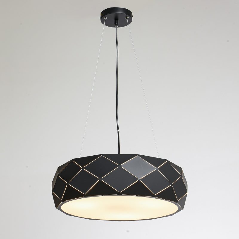 Lampă suspendată neagră 3xE27, iluminat dining, Reus Light Prestige
