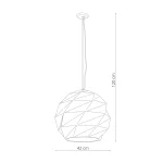 Lampă suspendată albă 3xE27, stil versatil, Reus Light Prestige