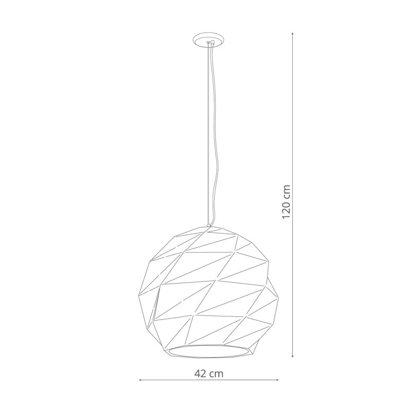 Lampă suspendată albă 3xE27, stil versatil, Reus Light Prestige - imagine 5
