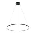 Lampă suspendată LED cu temperatură reglabilă, 66 cm, negru, Ring Light Prestige LP-909/1P
