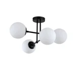 Lampă suspendată neagră 4xE14, stil baroc, Roma Light Prestige