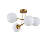 Lampă suspendată aurie 4xE14, stil baroc, Roma Light Prestige