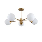 Lampă suspendată aurie 5xE14, stil baroc, Roma Light Prestige