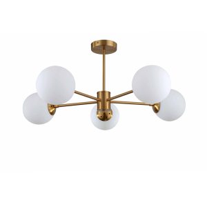 Lampă suspendată aurie 5xE14