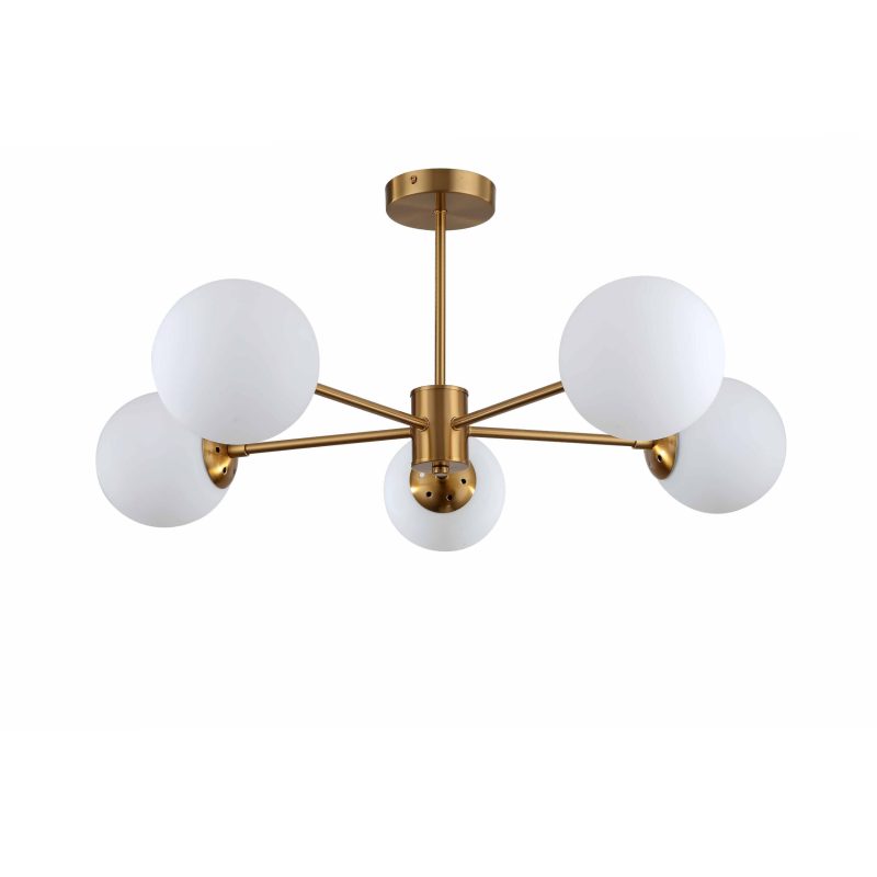 Lampă suspendată aurie 5xE14