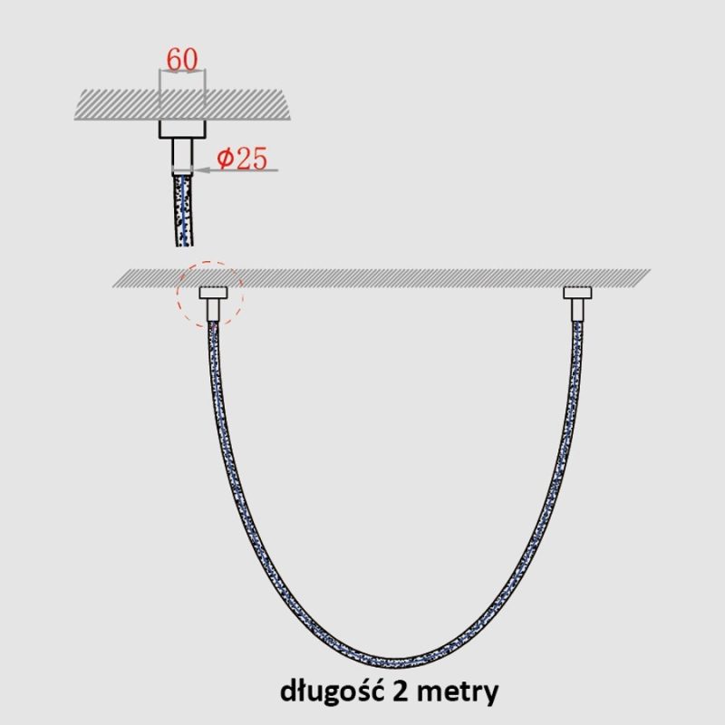 Lampă suspendată 2m albă Tuya Smart LED CCT, design flexibil, Rope Light Light Prestige - imagine 5