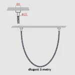 Lampă suspendată 3m albă Tuya Smart LED CCT, design flexibil, Rope Light Light Prestige