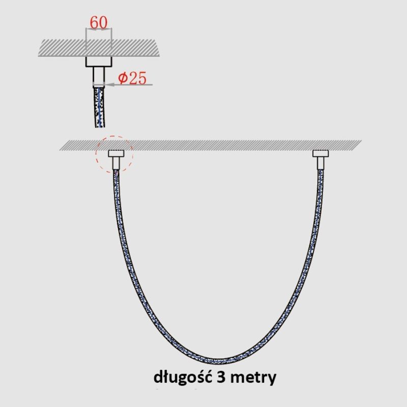Lampă suspendată 3m albă Tuya Smart LED CCT, design flexibil, Rope Light Light Prestige