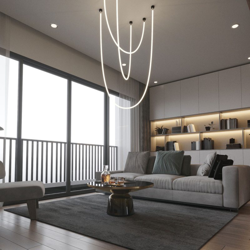 Lampă suspendată 4m albă Tuya Smart LED CCT, design flexibil, Rope Light Light Prestige - imagine 4