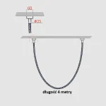 Lampă suspendată 4m albă Tuya Smart LED CCT, design flexibil, Rope Light Light Prestige