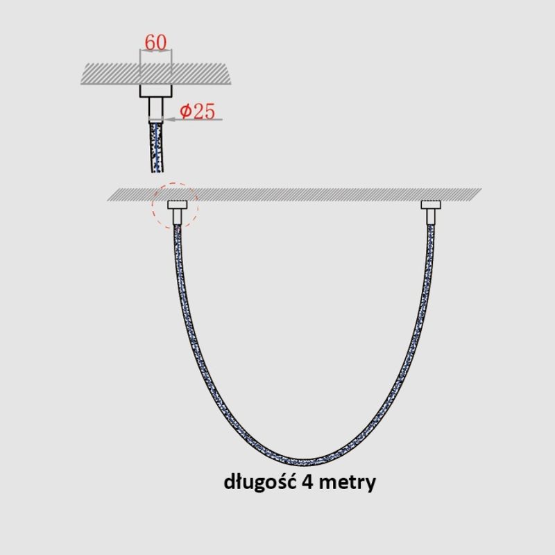 Lampă suspendată 4m albă Tuya Smart LED CCT, design flexibil, Rope Light Light Prestige - imagine 5