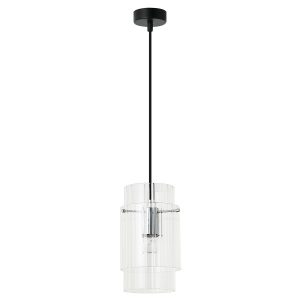 Lampă suspendată neagră 1xE27