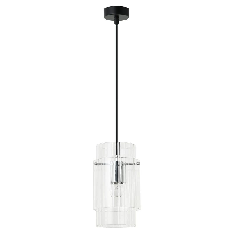 Lampă suspendată neagră 1xE27