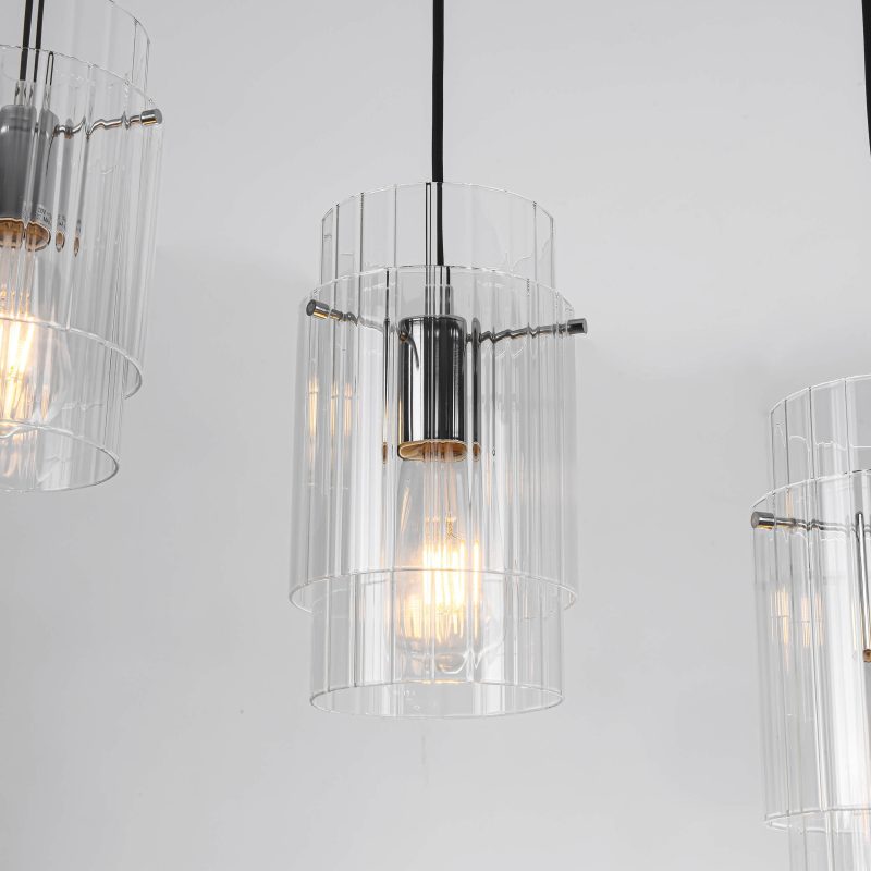 Lampă suspendată neagră 3xE27, iluminat interior, Savona Light Prestige