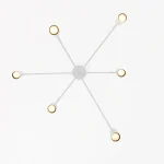 Lampă suspendată albă 6xGU10, iluminat interior, Snow Light Prestige