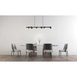Lampă suspendată neagră 6xGU10, design industrial, Snow Light Prestige