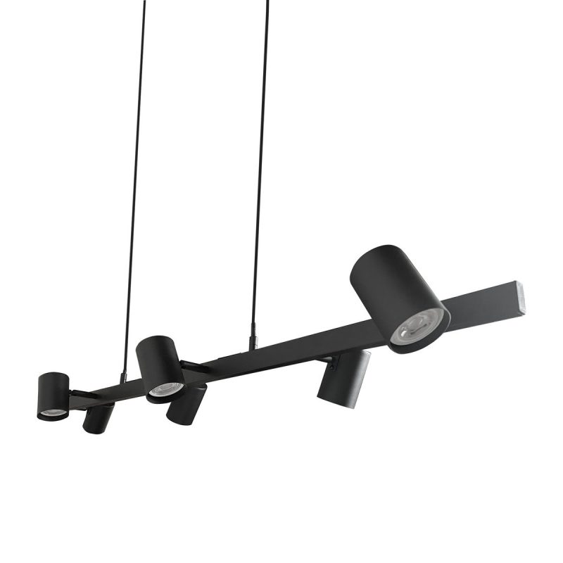 Lampă suspendată neagră 6xGU10, design industrial, Snow Light Prestige - imagine 6