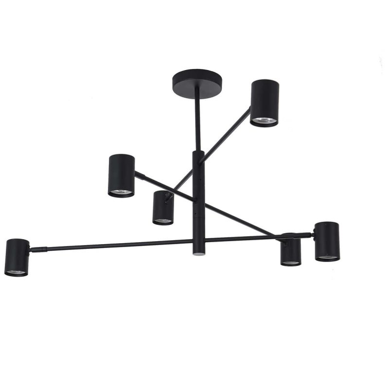 Lampă suspendată Snow 6 neagră 6xGU10 Light Prestige
