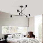 Lampă suspendată Snow 6 neagră 6xGU10 Light Prestige