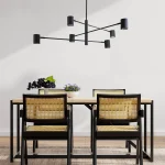 Lampă suspendată Snow 6 neagră 6xGU10 Light Prestige