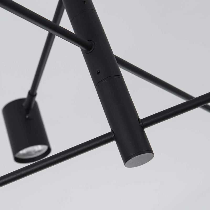 Lampă suspendată Snow 6 neagră 6xGU10 Light Prestige - imagine 7