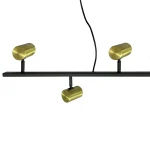 Lampă suspendată aurie-neagră 6xGU10, design industrial, Snow Light Prestige