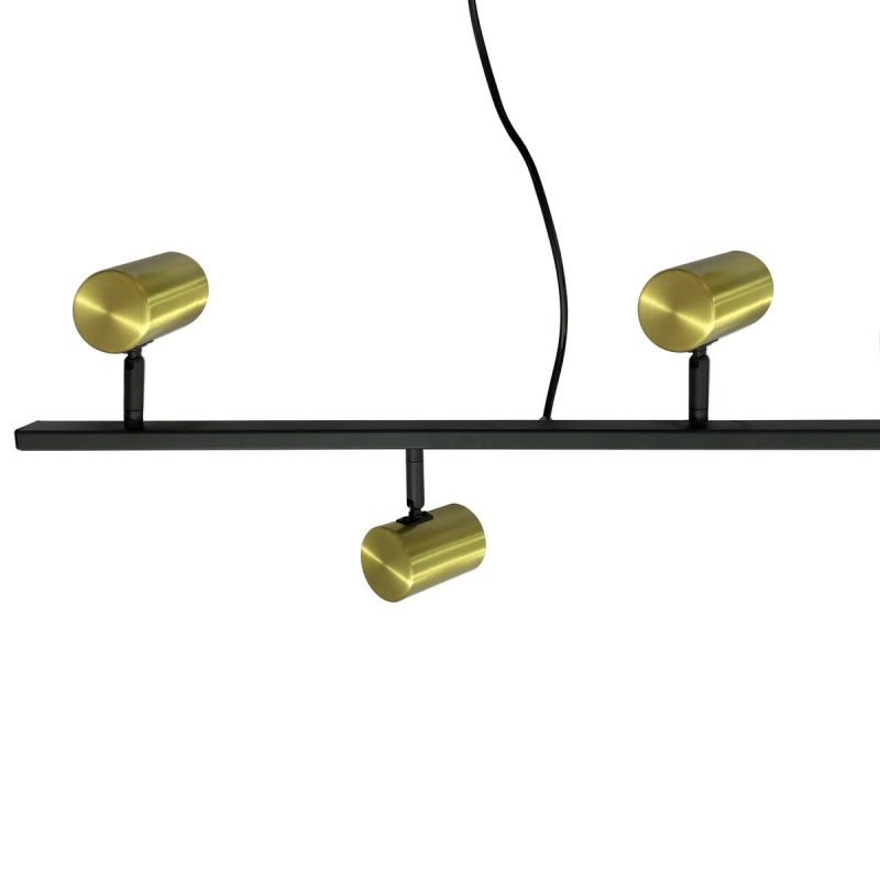 Lampă suspendată aurie-neagră 6xGU10, design industrial, Snow Light Prestige - imagine 5