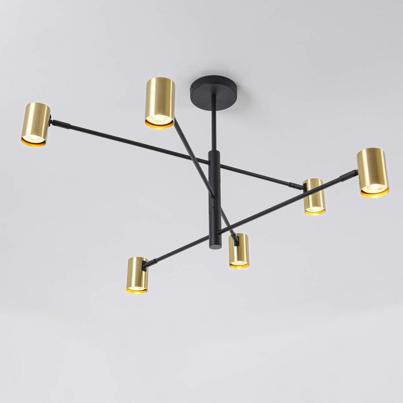 Lampă suspendată aurie 6xGU10, iluminat interior, Snow Light Prestige - imagine 7
