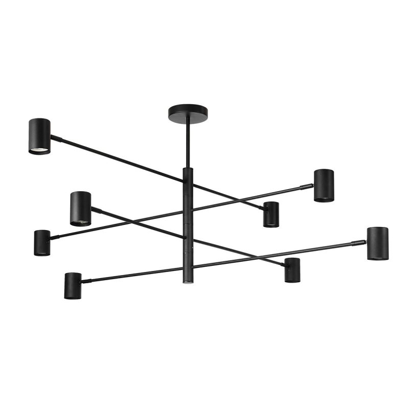 Lampă suspendată neagră 8xGU10, iluminat multipunct, Snow Light Prestige - imagine 4