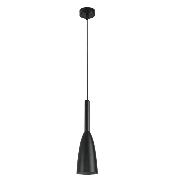 Lampă suspendată neagră 1xE27