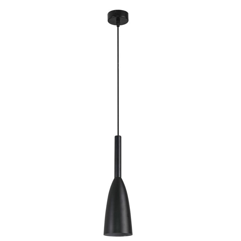 Lampă suspendată neagră 1xE27