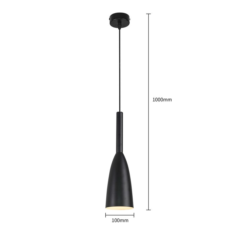 Lampă suspendată neagră 1xE27, stil urban, Solin Light Prestige - imagine 7