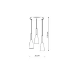 Lampă suspendată Solin 3 albă 3xE27 Light Prestige