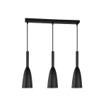 Lampă suspendată Solin 3 neagră 3xE27 Light Prestige