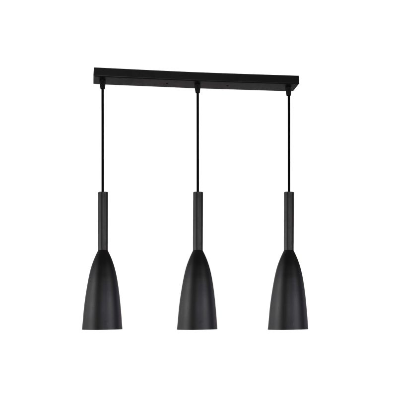 Lampă suspendată Solin 3 neagră 3xE27 Light Prestige