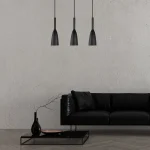 Lampă suspendată Solin 3 neagră 3xE27 Light Prestige