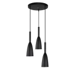 Lampă suspendată Solin 3 neagră 3xE27 Light Prestige