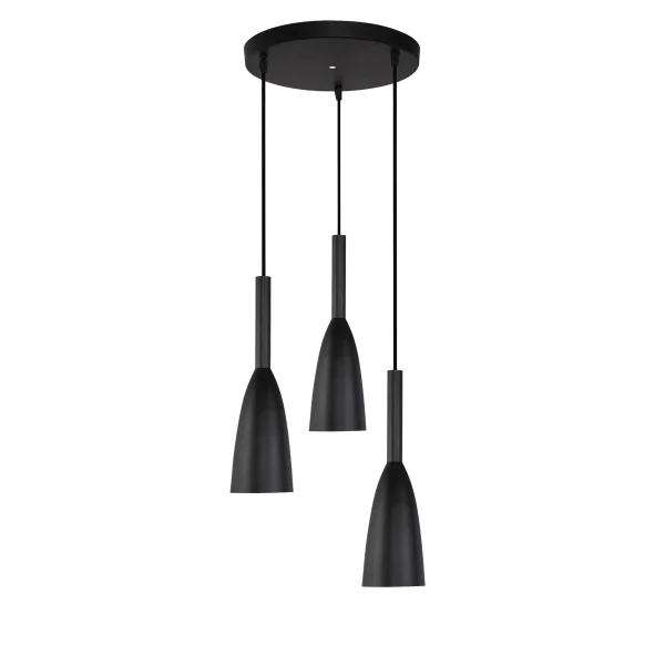 Lampă suspendată Solin 3 neagră 3xE27 Light Prestige