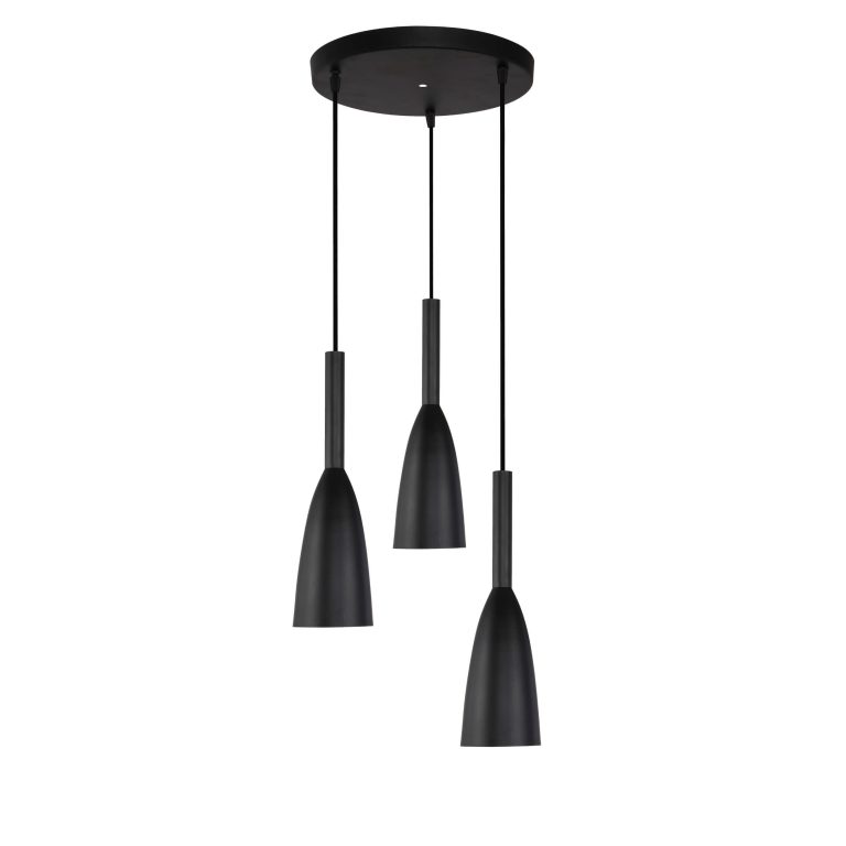 Lampă suspendată Solin 3 neagră 3xE27 Light Prestige