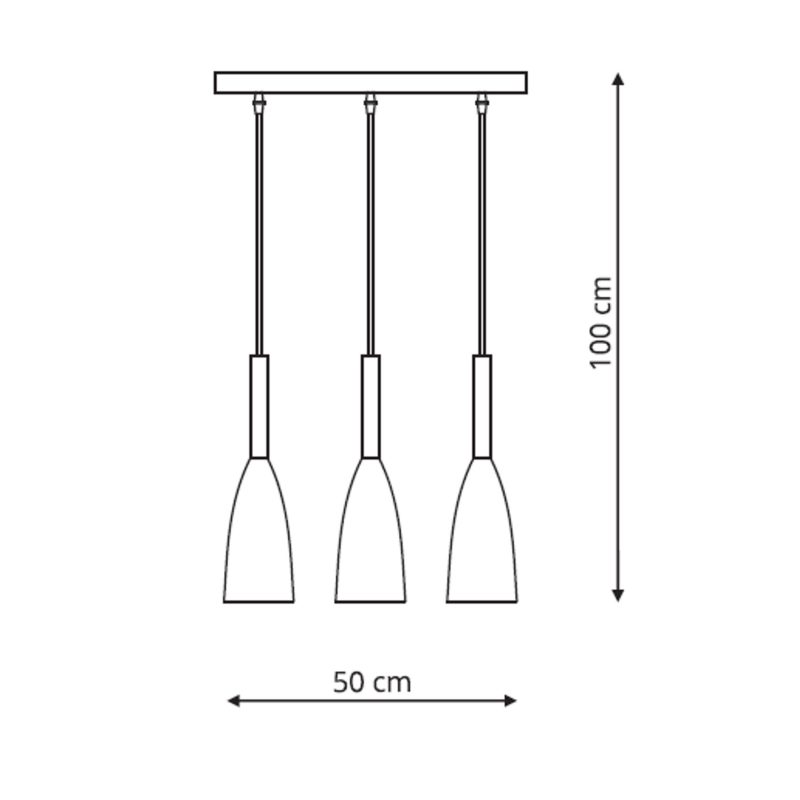 Lampă suspendată Solin 3 negru-aurie 3xE27 Light Prestige - imagine 3