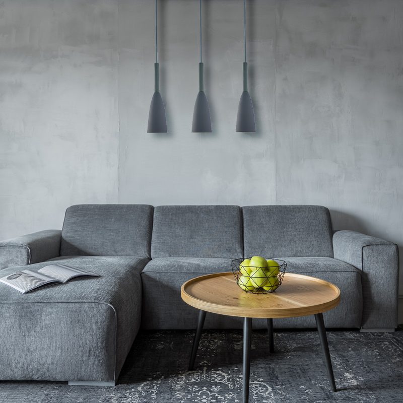 Lampă suspendată Solin 3 gri 3xE27 Light Prestige