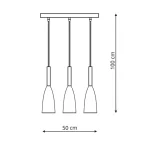 Lampă suspendată Solin 3 gri 3xE27 Light Prestige