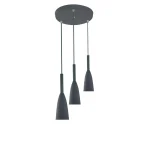 Lampă suspendată Solin 3 gri 3xE27 Light Prestige