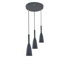 Lampă suspendată Solin 3 gri 3xE27 Light Prestige